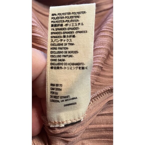 Free People "Cant Help It" Womens S Pullover Mini Dress -dusty pink Boho pleated - Picture 7 of 13